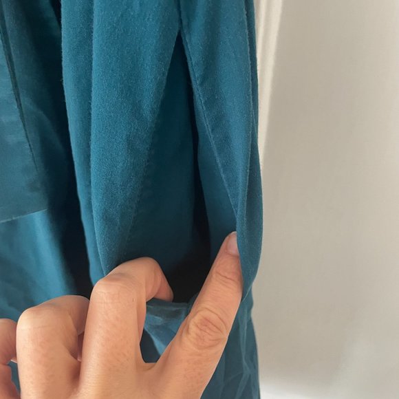 Limited Blue Wrap Dress with Pockets - Picture 4 of 4